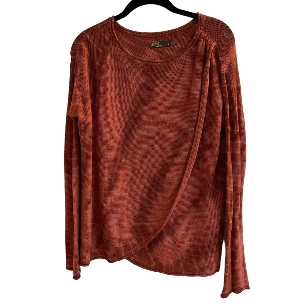 PrAna Orange Tie Dye Juliana Sweater, Size S